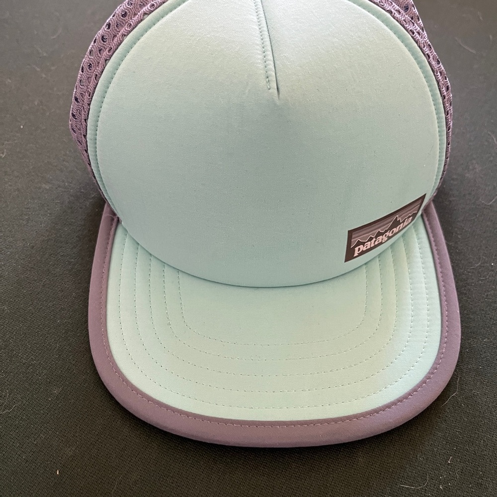 Patagonia Blue and Gray Hat Mesh Paneling